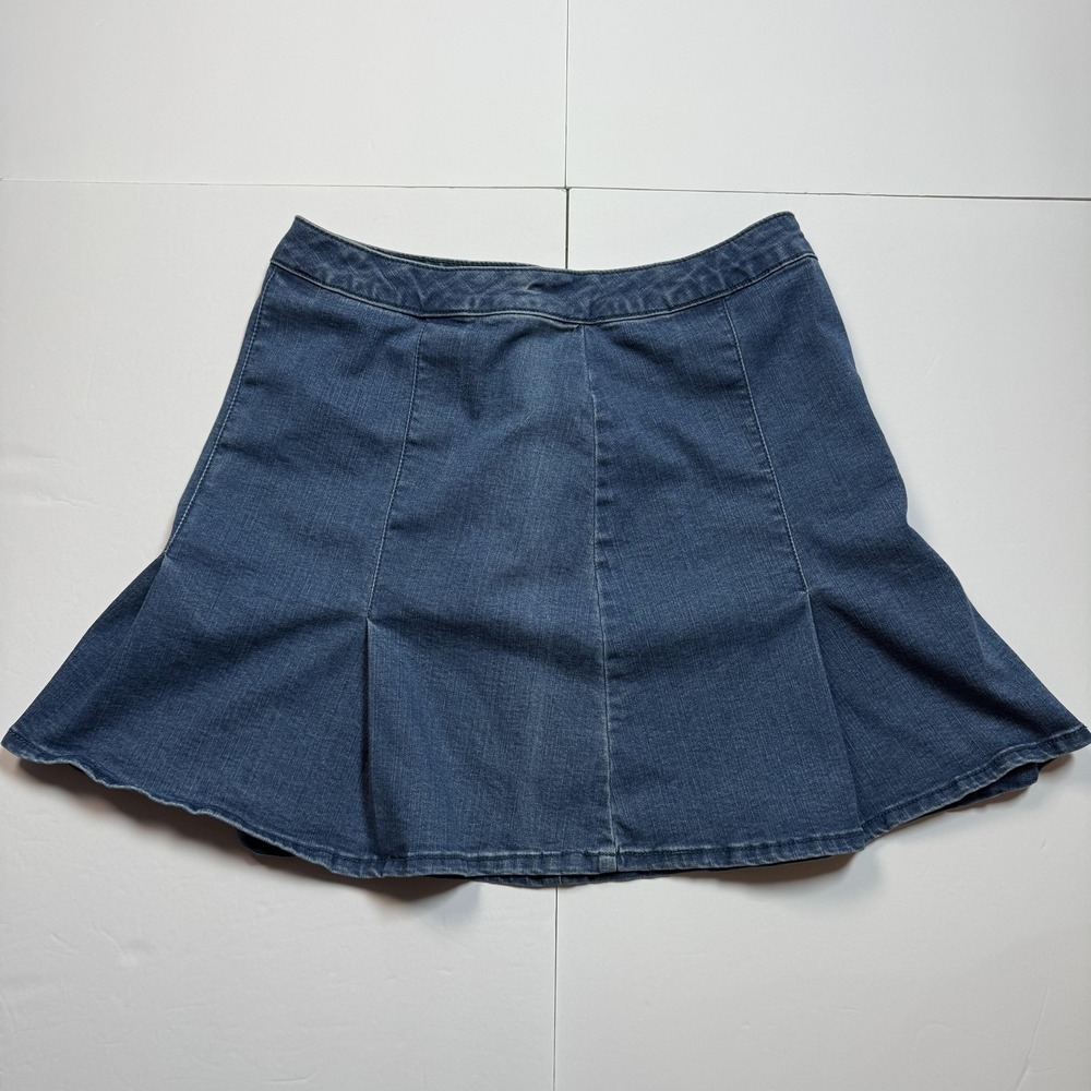 So Denim Skirt Womens 15/32 Blue High Rise Tennis Mini Stretch Casual A Line
